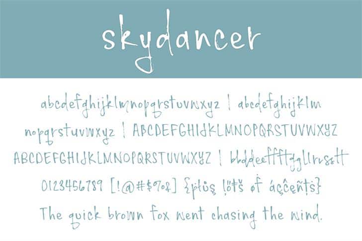 Skydancer шрифт скачать бесплатно