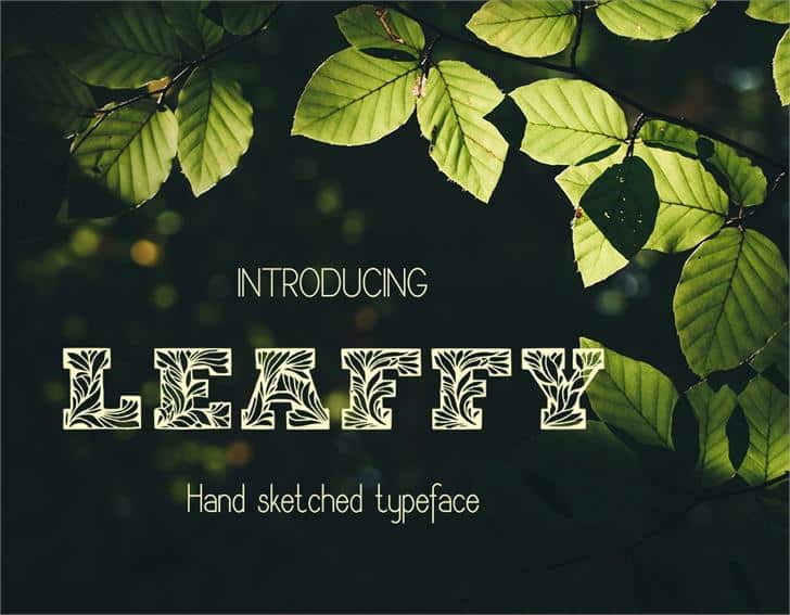 Leaffy шрифт скачать бесплатно