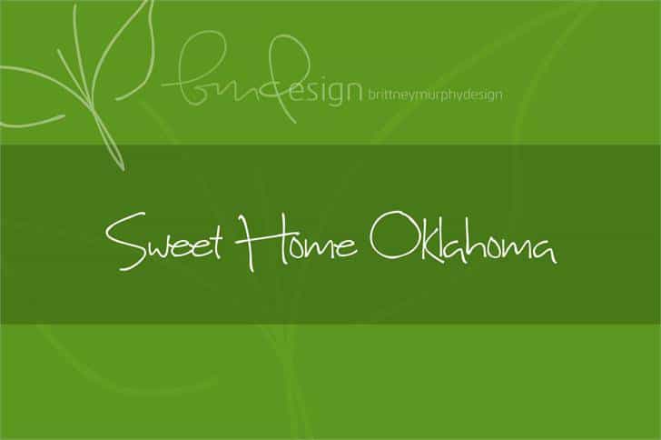 Sweet Home Oklahoma шрифт скачать бесплатно