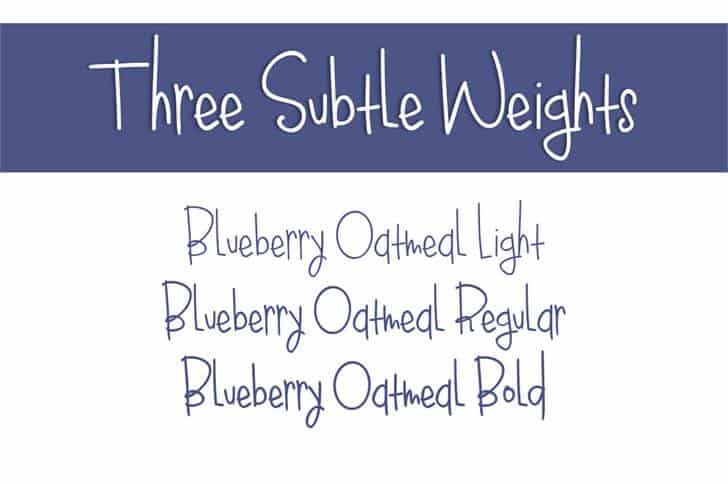 Blueberry Oatmeal шрифт скачать бесплатно