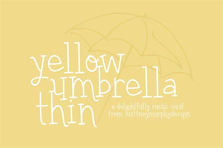 Yellow umbrella шрифт скачать бесплатно