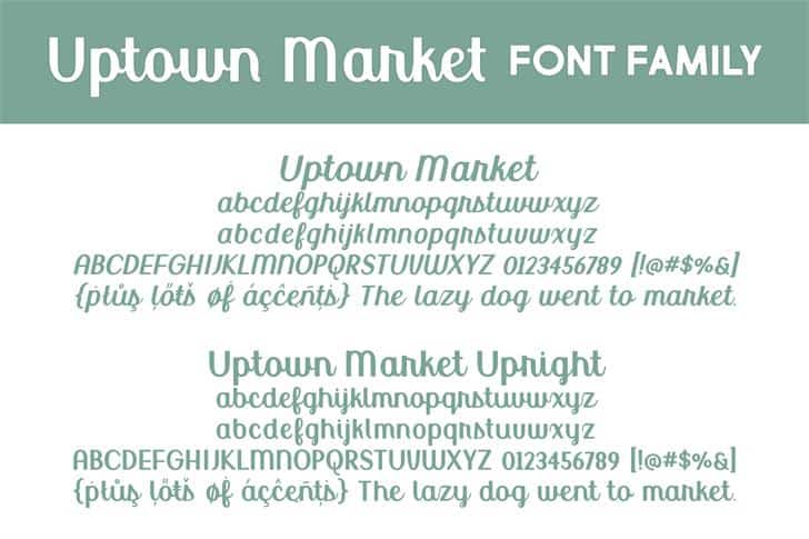 Uptown Market шрифт скачать бесплатно