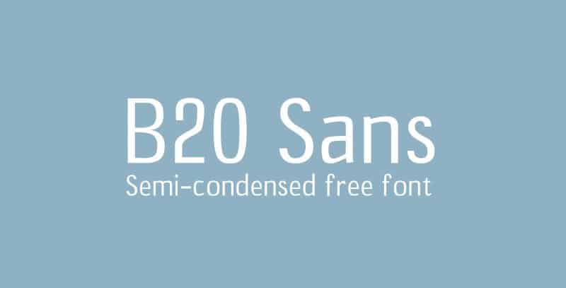 B20 Sans шрифт скачать бесплатно