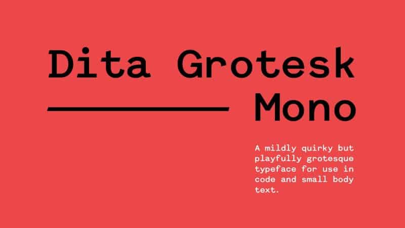 Dita Grotesk Mono шрифт скачать бесплатно