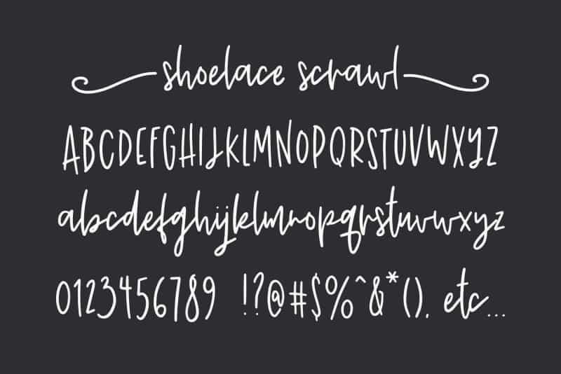 Shoelace Scrawl шрифт скачать бесплатно