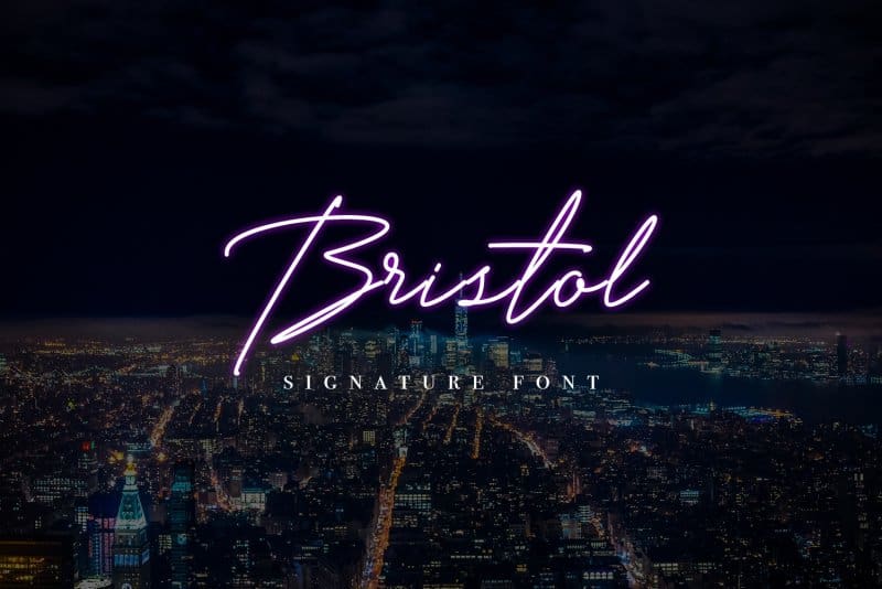 Bristol Signature шрифт скачать бесплатно