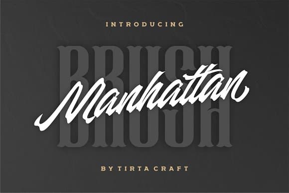 Manhattan Brush шрифт скачать бесплатно