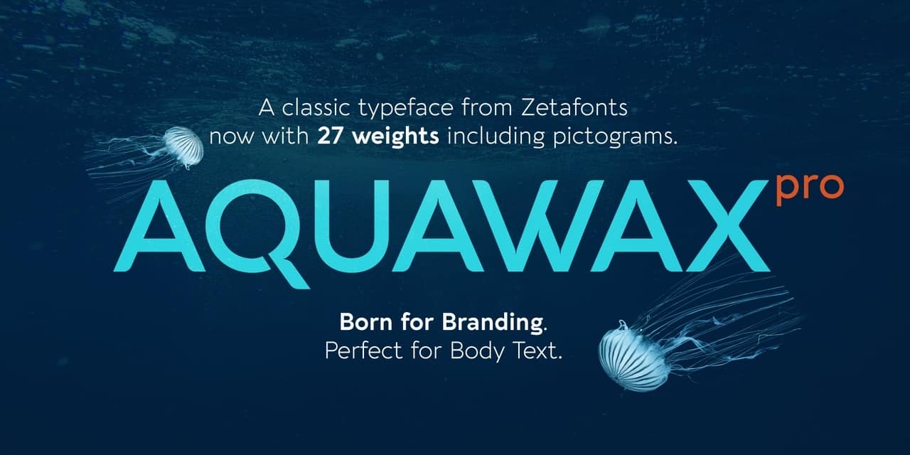 Aquawax Pro шрифт скачать бесплатно