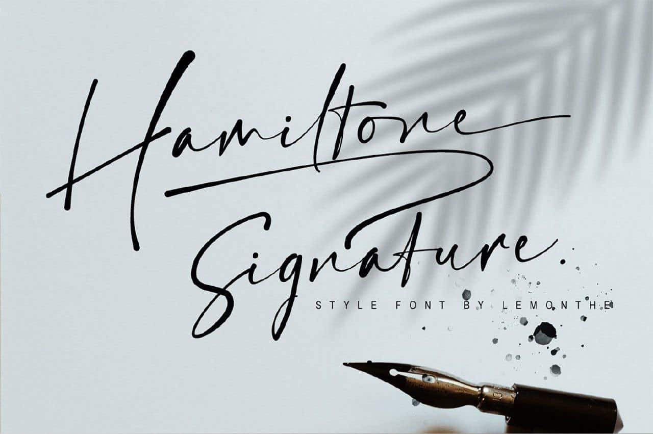 Hamiltone Signature шрифт скачать бесплатно