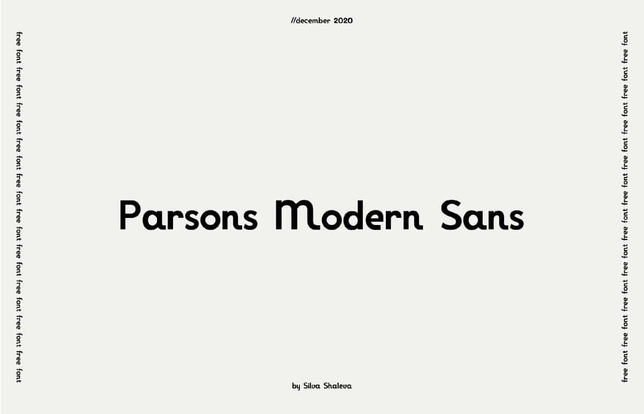 Parsons Modern Sans шрифт скачать бесплатно