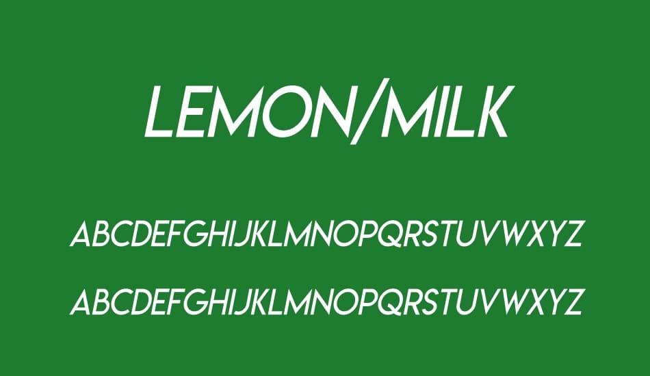 Скачать шрифт Lemon Milk